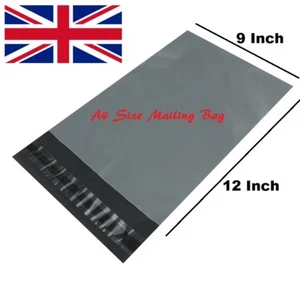 Talla A4 - 9"" x 12"" gris fuerte auto-sellado bolsas de correo embalaje franqueo de correo - Imagen 1 de 3