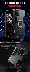 Shockproof Armor Case For iPhone 11 Pro 11 Pro Max Stand Car Ring Phone - Picture 1 of 6
