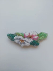 Haarklemme 12×4 Cm, Müllbeutel 8 Cm, Handarbeit Aus Perlen - Bild 1 von 1