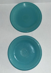 Sea Mist GreenFiestaWare 7.25" Salad Dessert Plates (2)Preowned Minor Scratches - Picture 1 of 11