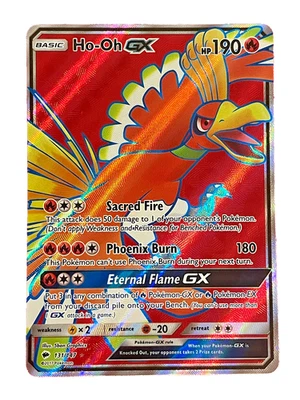 Pokemon Ho-Oh GX (Full Art) 131/147 SM-Burning Shadows Holo Lightly Played LP - Image 1 of 3