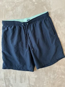 GEORGE Men's Swimming Trunks Navy Blue Size L (36-38) Elastic Waist - Picture 1 of 5