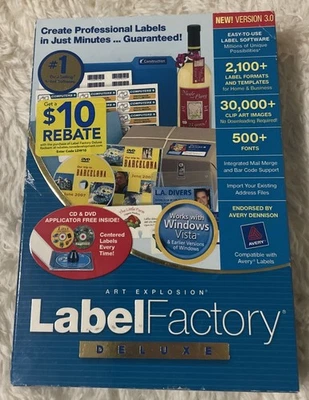 Etiqueta Nova Development Art Explosion Factory Deluxe 3.0 - Win 98/NT/2000/Me/XP Foto 1 de 3