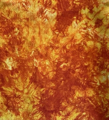 Tela de edredón de algodón BATIK NARANJA ROJO ~ Se vende por media yarda BTHY prelavado Foto 1 de 4