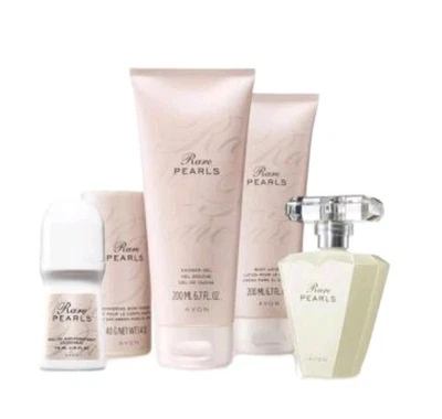 Juego de regalo de 5 piezas PERLAS RARAS - Tamaño completo - NUEVO - Avon - Envío rápido Foto 1 de 3