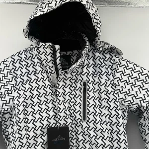 HSNW Mujer’s Abrigo de Invierno Forrado Chaqueta de Esquí Cremallera Capucha - Blanco- Grande Nuevo con Etiquetas - Imagen 1 de 12