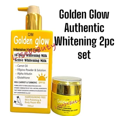 Golden Glow Body Milk 500ml & Face Cream 2pc Set👌 - Image 1 of 2