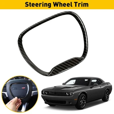 Steering Wheel Trim Cover Durable For 2015-2022 Dodge Charger Challenger Durango - Image 1 of 4