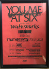 A4 Framed YOU ME AT SIX/WATERPARKS, TRUTH/DECAY TOUR DATE Poster, kerrang kmsn#+