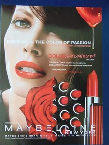 2012 MAYBELLINE COLORSENSATIONAL LIP COLOR LIPSTICK vintage art print ad - Picture 1 of 1