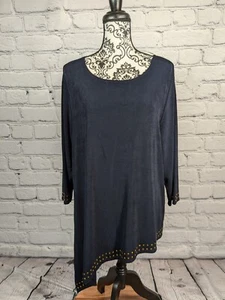 Top popover tejido elástico manga larga Chicos para mujer diseño con cuentas talla 3 nuevo con etiquetas B18a - Imagen 1 de 10