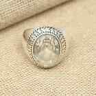 White Topaz Gemstone Men's Ring Handmade 925 Silver Birthday Ring All Size M-522