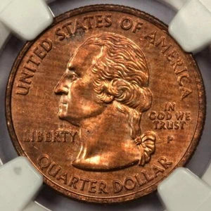 2006 NGC MS64 RED Missing Clad Layer South Dakota Quarter Mint Error Rare Date - Picture 1 of 4