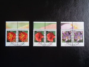 Bund, BRD, Blumen, Mi.-Nr. 2471, 2472, 2480, OR-Paare, Orts-/Tagesstempel, Gummi - Imagen 1 de 1