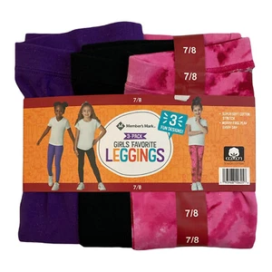 NEW Member's Mark 3 Pack Girls Favorite Legging Purple/Black/Pink 14/16 - Picture 1 of 1
