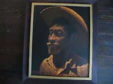Vintage 1972 Signed J. Leguizamo Mexico Oil On Canvas Portrait Jorge Leguizamo  