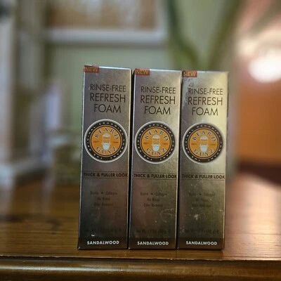 3 Beard Guyz ополаскиватель бесплатно освежить пены ~ толстый и более полный вид ~ сандаловое дерево 1,7 унций - Изображение 1 из 2