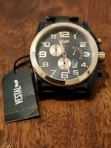 Vestal DEV010 de Novo schwarz roségold Herrenuhr neu 330 $ Einzelhandel - Bild 1 von 11