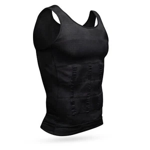 Men Slim Shaper Body Vest Chest Belly Waist For Men Boobs Moobs Compression Hot - Picture 1 of 11