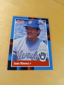1988 DONRUSS #126 JUAN NIEVES Milwaukee Brewers Baseball Card, Pitcher, SP. (VG) - Picture 1 of 2