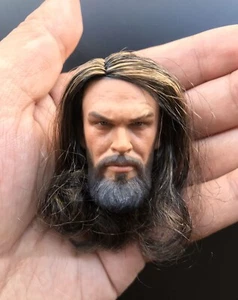 Figura 1/6 Arthur Curry Aquaman Cabeza Tallada Modelo Esculpido Ajuste 12"" - Imagen 1 de 3