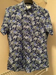 International Report 4 Way Stretch Tropical Floral Short Sleeve Shirt Size M - Picture 1 of 10