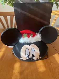 NUEVO Sombrero Orejas Papá Noel Mickey Mouse Infantil Parques Disney Vacaciones de Navidad Nuevo con Etiquetas - Imagen 1 de 4