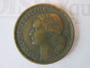 1951 FIFTY 50 FRANCS Vintage FRANCE coin: ALUMINUM -BRONZE composition IS290 - Picture 1 of 7