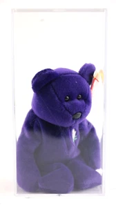 Beanie Baby Princess Diana Bear W/ Hard Case - Purple - Fast Ship! - Picture 1 of 13