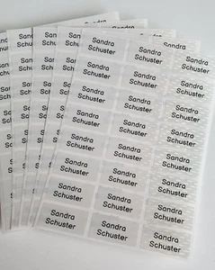 120 personalisierte wasserfeste Namensaufkleber Sticker Etiketten Schule Kinder - Bild 1 von 2