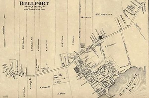 Bellport East Moriches Manorville Moriches NY 1873 Maps Homeowners Names Shown - Picture 1 of 4
