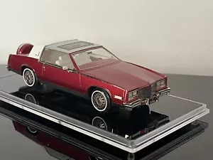 EMC 1985 Cadillac Eldorado Biarritz Stainless Still Roof Spear Tire 1/43 Burgund - Picture 1 of 8