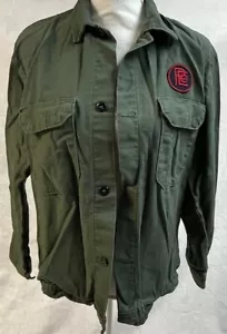 1950s Vintage Work Jacket Mens Green Never Ripum Sanforized Workwear Bomber PECO - Picture 1 of 19