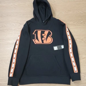 Cincinnati Bengals Youth Hoodie Large 14-16 Graphic Print Sleeve Stripe NEW - Picture 1 of 9