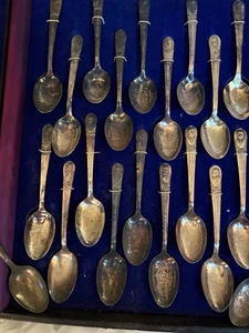 Vintage William Rogers 36 Presidents Commemorative Spoons Collection With CASE  - Picture 1 of 5