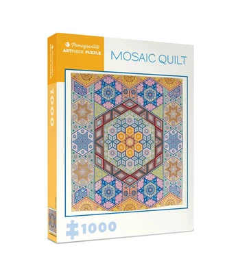 Mosaic Quilt 1000 Piece Jigsaw Puzzle Pomegranate New - Image 1 of 2
