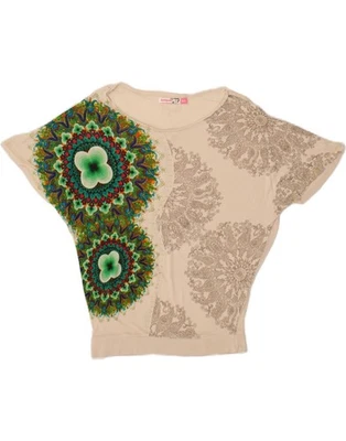 Blusa Top DESIGUAL Niñas Ala de Murciélago 13-14 Años Beige Paisley Viscosa AN06 Foto 1 de 3