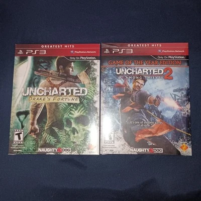NEW Sealed Uncharted & Uncharted 2 Greatest Hits Edition For PlayStation 3 PS3 - Image 1 of 4