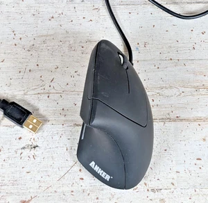 Anker TM137U Ergonomic Vertical Mouse 5-Button 98ANWVM-BA Black Wired USB - Picture 1 of 6