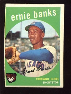 1959 Topps Baseball Card #350 Ernie Banks EX+ - Picture 1 of 2