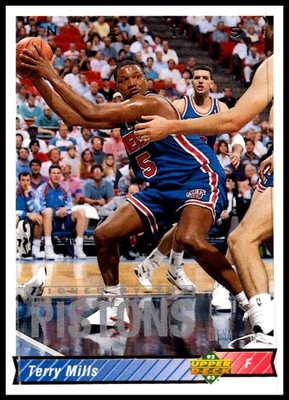 1992 Terry Mills Upper Deck Basketball #292 Detroit Pistons - Image 1 of 2