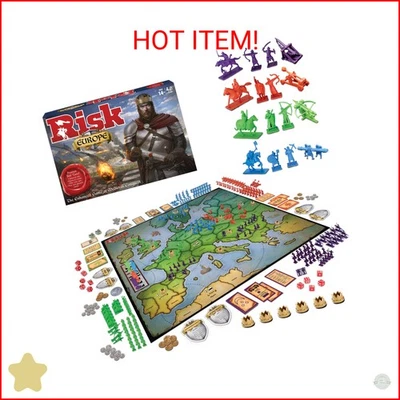 Risk Europe by Winning Moves Games USA, a Medieval Conquest of Europe Complete w - Image 1 of 2