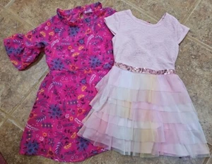 Lot of 2 Wonder Nation Girls Sz 4T-5 Colorful Fancy Dresses Tutu - Picture 1 of 15