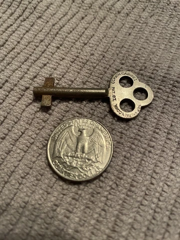 Antique CORBIN Cabinet Drawer Dresser Lock Vintage Skeleton Key Pat 87 Cover