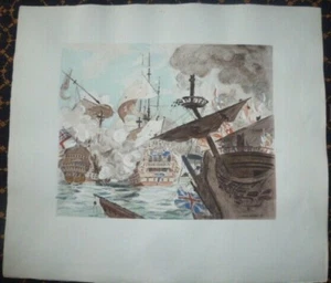 A LA GLOIRE DE NOTRE PAVILLON~N°5~COMBAT du "FRANCOIS"-1695~André NIVARD~P.O.M.~ - Picture 1 of 2