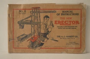1929 The New Erector Number 6 The Set with the Boiler A.C. Gilbert Company PB - Picture 1 of 8