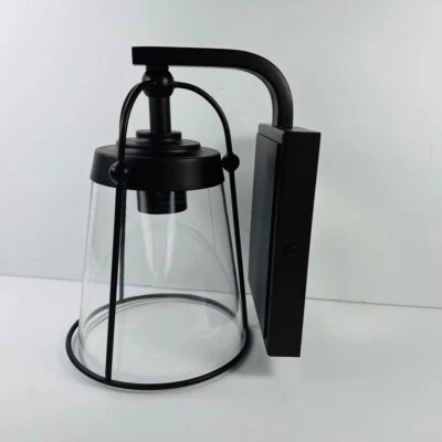 FEMILA Vanity Bathroom Wall Sconce Light HE225B Oiled Rubbed Bronze Clear Glass - Image 1 of 4