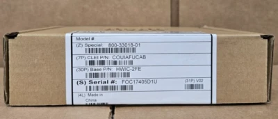 New Sealed Cisco HWIC-2FE Router High-Speed WAN Interface card - Image 1 of 4