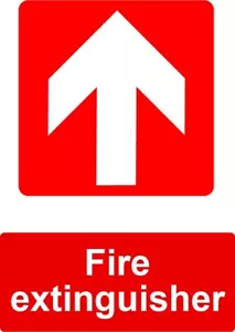 Feuerlöscher Up Rot Feuerbeschilderung Acryl Vinyl Schild Aufkleber Aufkleber Sicherheit - Bild 1 von 1
