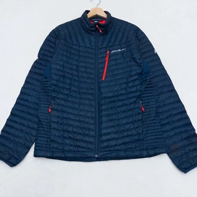 Eddie Bauer MicroTherm 2.0 Down Jacket Mens M Indigo StormRepel Secure Pockets - Image 1 of 4